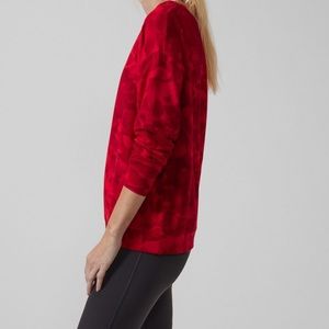 Athleta Balance Printed Pullover- Red, Size Small, new with tags.